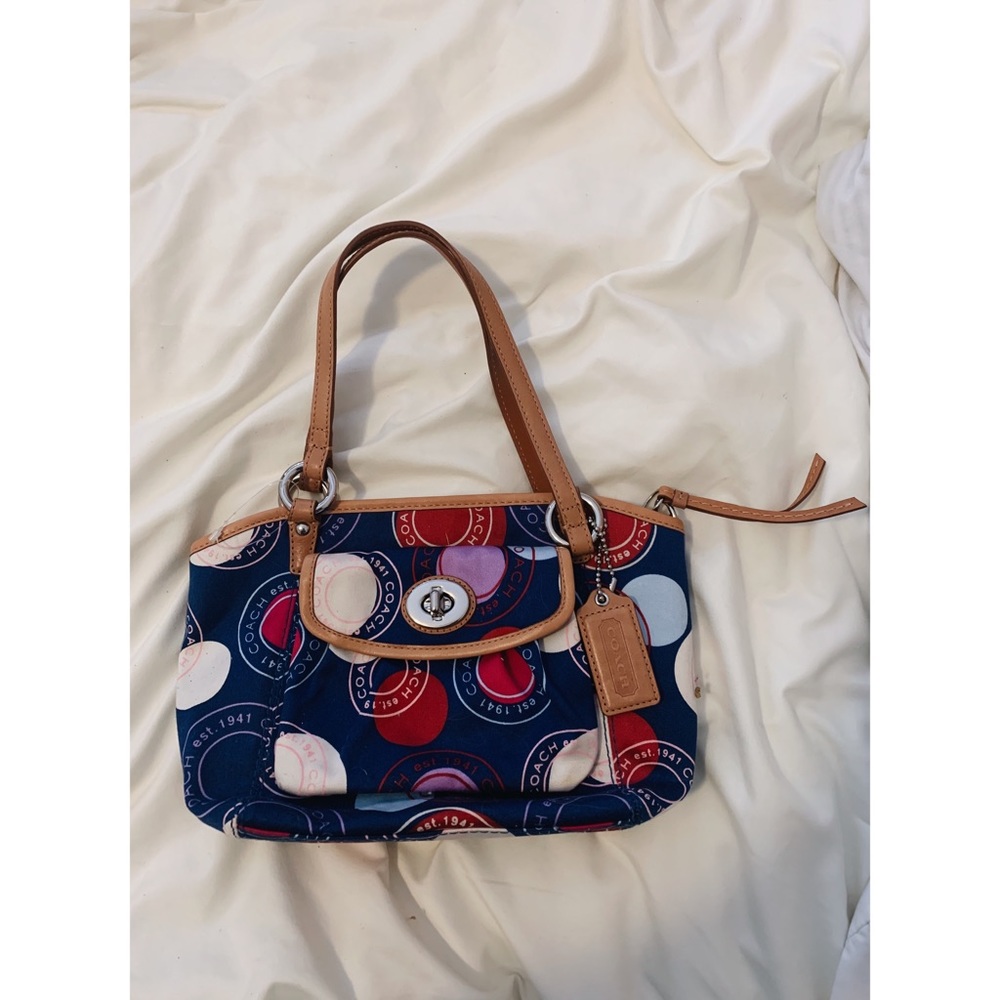 Blue coach purse